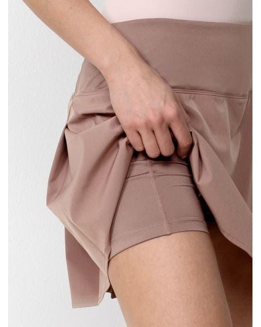 Single Stitch Pink Pleated Skort