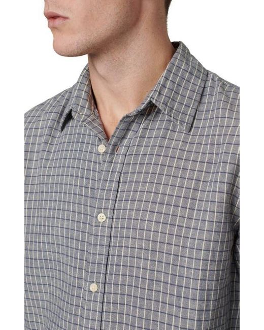 Joe's Jeans Gray Oliver Plaid Linen Blend Button-Up Shirt for men
