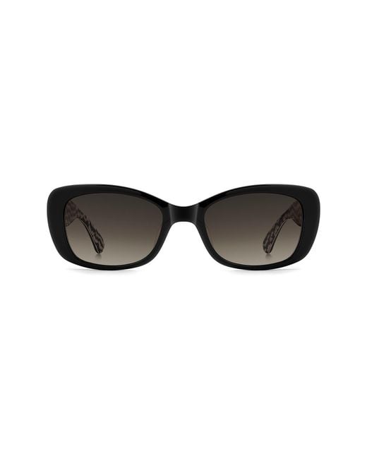Kate Spade Black Beryl 53Mm Gradient Rectangular Sunglasses