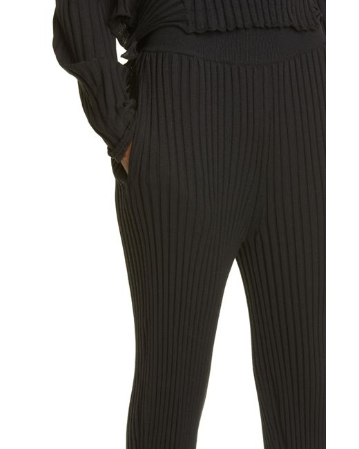 Stella McCartney Black Rib Wool Blend Sweater Pants