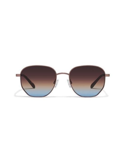 Quay Brown Big Time 54Mm Gradient Round Sunglasses