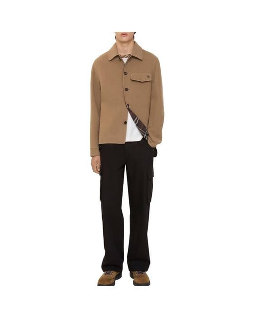 Burberry Men's Natural Wool Overshirt