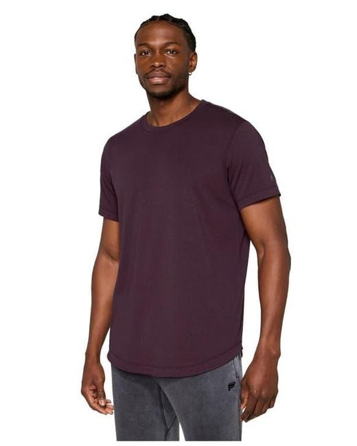 Fabletics Purple The 24-7 Tee Curved Hem for men