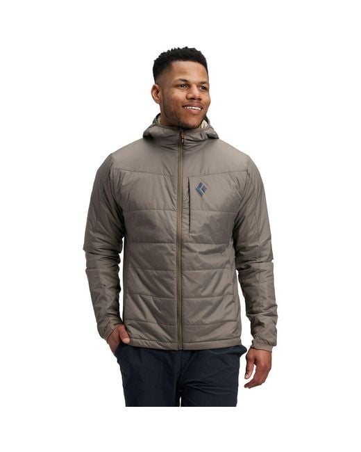 Black Diamond Gray Solution Hooded Jacket for men