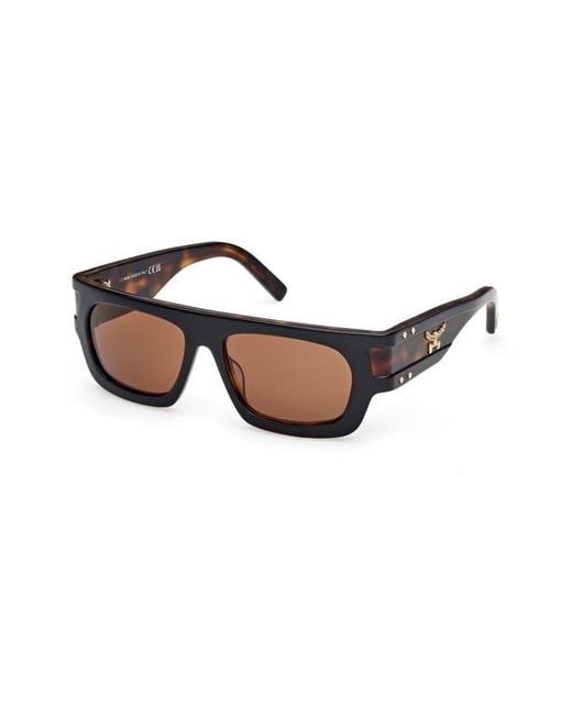 MCM Brown 54Mm Rectangle Sunglasses