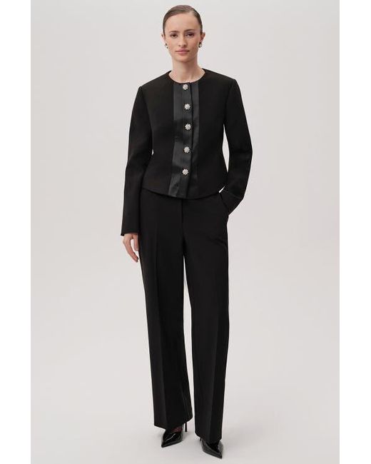 Exquise Black Aster Structured Jacket
