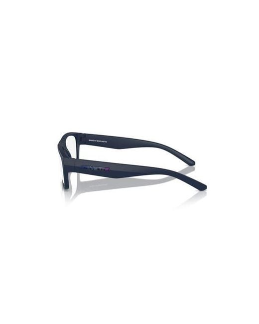 Arnette Blue 56Mm Rectangle Optical Glasses for men
