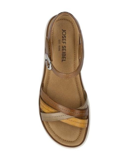 Josef Seibel Multicolor Sevran Ankle Strap Platform Wedge Sandal