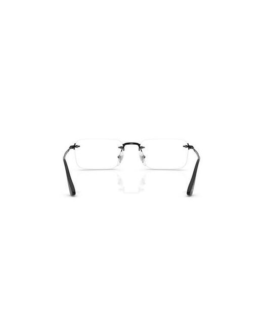 Persol Black 57Mm Rectangle Optical Glasses