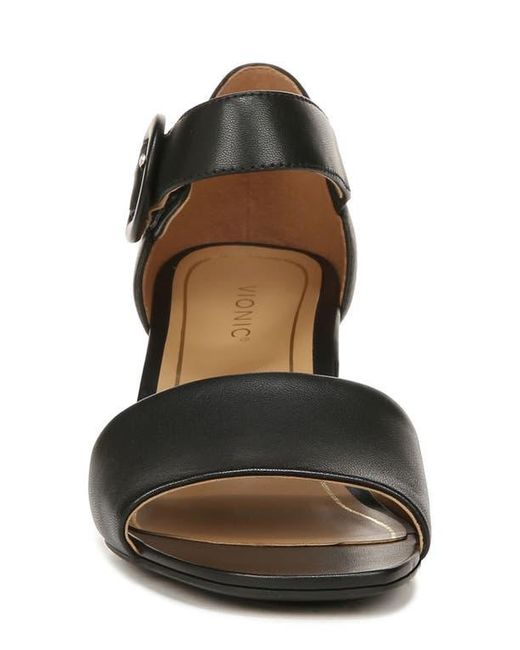 Vionic Black Chardonnay Block Heel Sandal