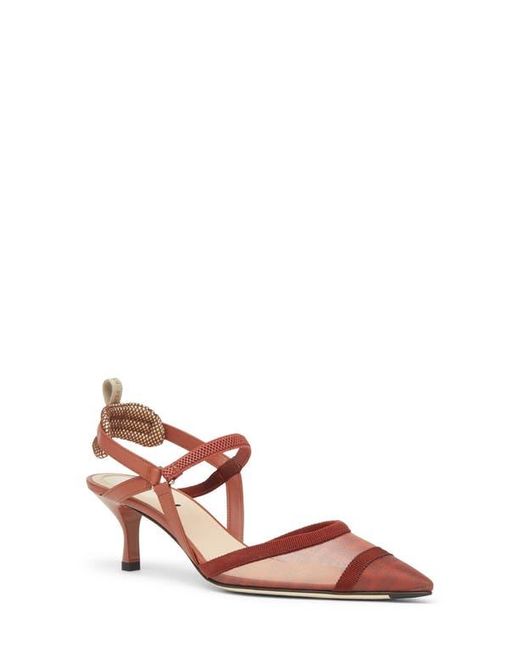 Fendi Pink Colibrì Lite Pointed Toe Slingback Pump