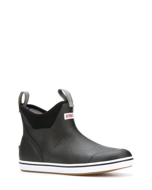 XtraTuf Black 6-Inch Ankle Deck Boot for men