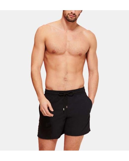 Vilebrequin Black Solid Swim Trunks for men
