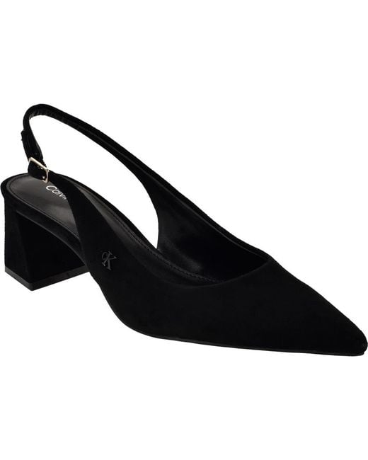 Calvin Klein Black Sarra Slingback Pointed Toe Pump