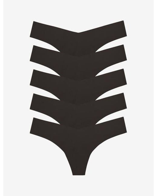 Commando Brown Classic Solid Thong 5-Pack