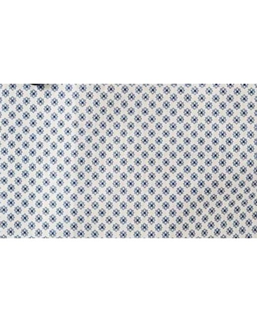 Eton of Sweden Gray Contemporary Fit Neat Floral Print Cotton Dress Shirt for men