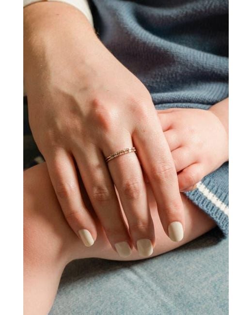 MADE BY MARY Metallic Ily Morse Code Ring