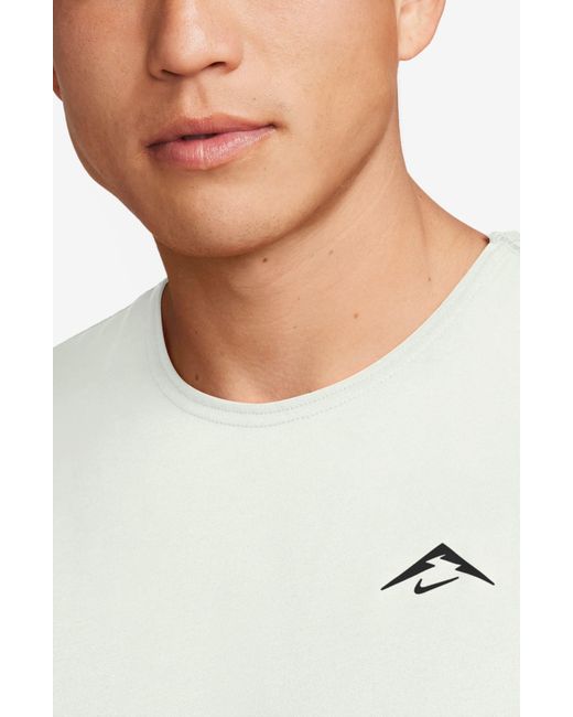 Nike White Dri-fit Solar Chase Trail Running Sleeveless T-shirt for men