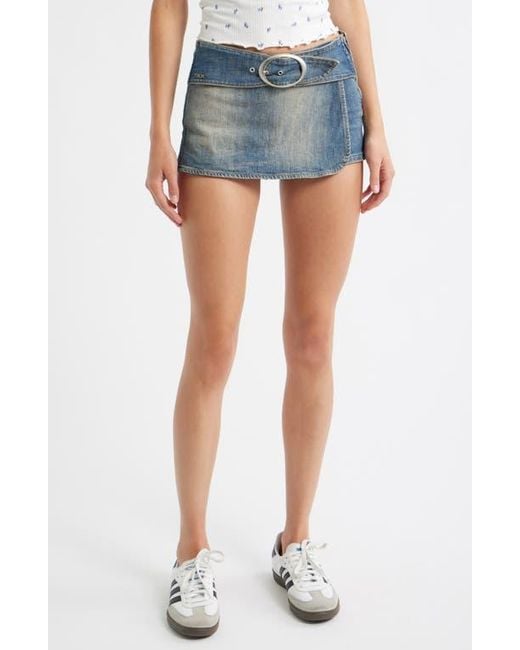 BDG Blue Belted Miniskort