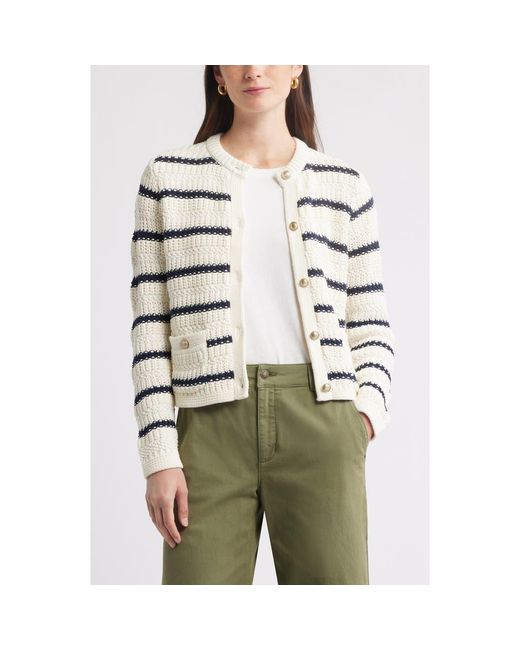 Caslon Green Textured Sweater Jacket