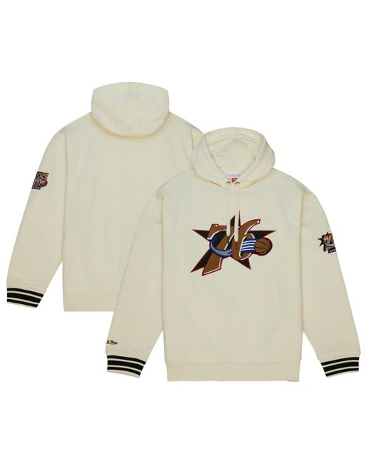 Mitchell & Ness Philadelphia 76ers Chainstitch Felt Pullover Hoodie At