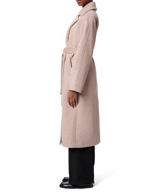 Bernardo Natural Double Breasted Belted Coat