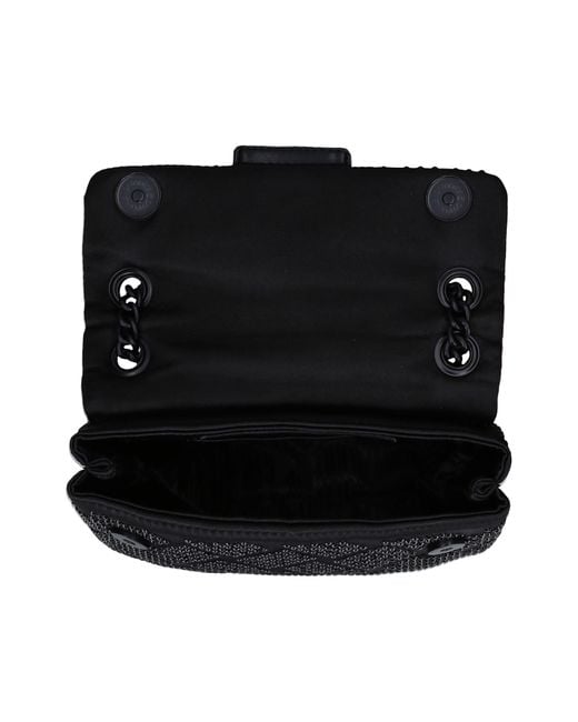 Kurt Geiger Black Mini Kensington Embellished Fabric Convertible Crossbody Bag