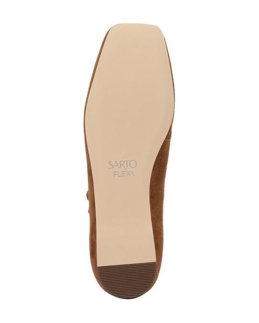 Sarto Brown Flexa Astoria T-Strap Flat