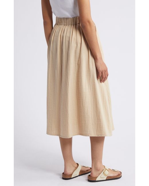 Caslon Natural Caslon(r) Cotton Gauze Skirt