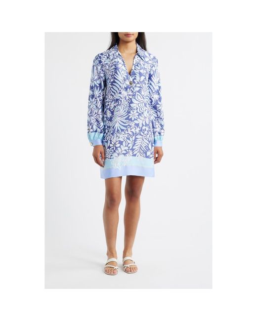 Top Long Sleeve Designer By Lilly Pulitzer In Blue & Green, Size: Xs main image 0