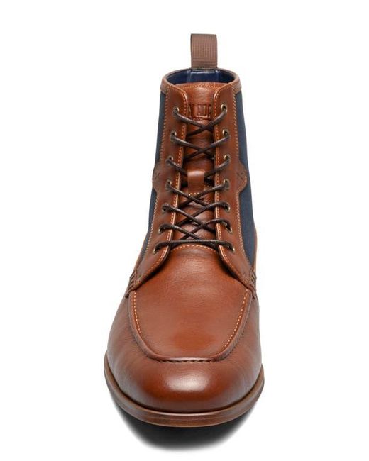 Stacy Adams Brown Brumley Moc Toe Lace Up Boot for men