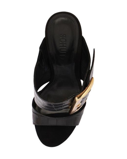 SCHUTZ SHOES Black Beatrix Slide Sandal