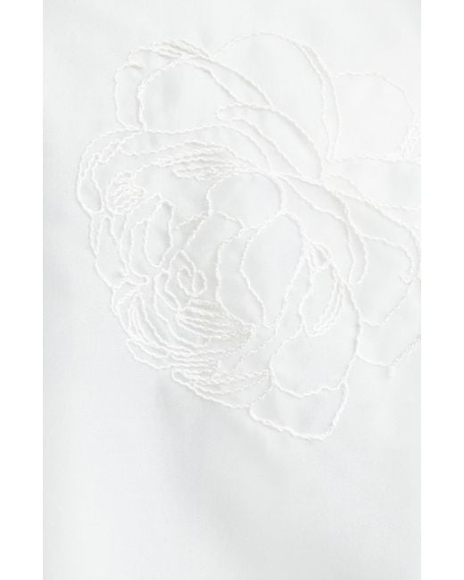 Cinq À Sept White Etta Floral Embroidered Maxi Skirt