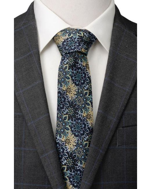 Cufflinks Inc. Blue Kaleido Floral Tan Silk Tie for men