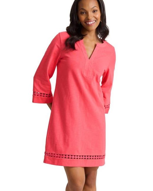 Tommy Bahama Red Sunset Harbor Long Sleeve Shift Dress