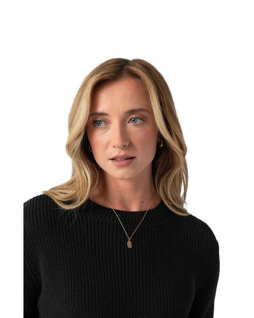 Saint + Sofia Black Remy Crop Sweater
