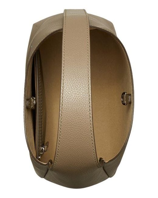 Tory Burch Small Romy Pebble Leather Hobo Bag in Brown | Lyst