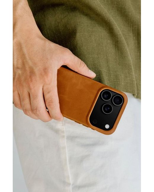 Bluebonnet Orange The Minimalist Iphone 17 Pro Max Leather Magsafe Case