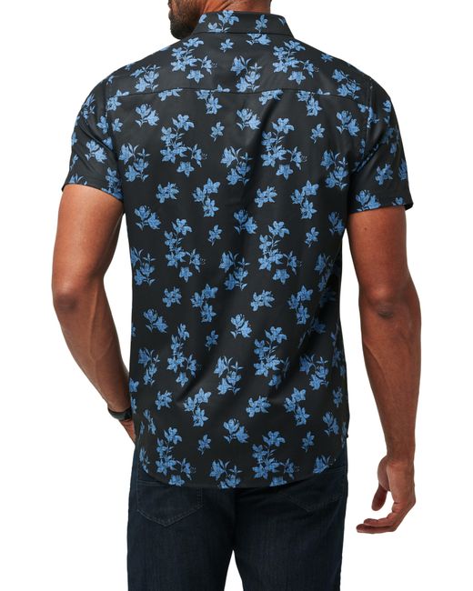 Travis Mathew Blue Mist On The Lake Short Sleeve Button-up Shirt for men