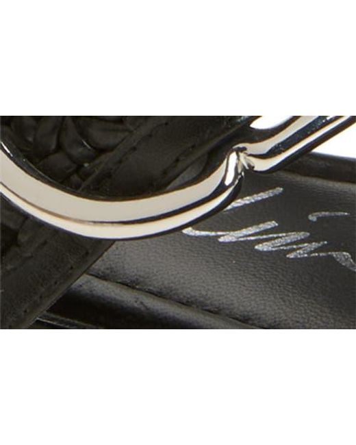 3.1 Phillip Lim Black Macramé Toe Loop Sandal