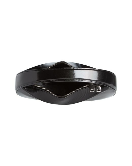 Coperni Black Small Sound Swipe Leather Top Handle Bag