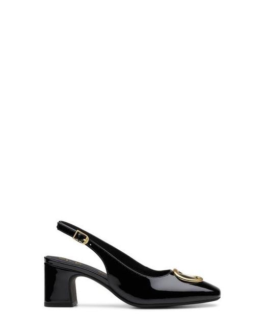 Clarks Black Fernie Square Toe Slingback Pump