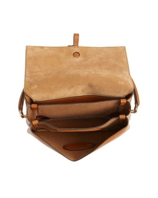 Tod's Brown Mini T Timeless Leather Shoulder Bag