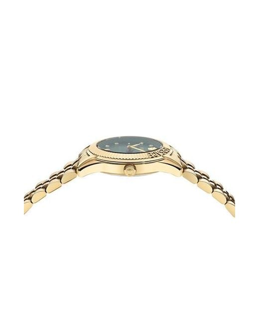Versace Metallic Greca Time Diamond Bracelet Watch, 30Mm