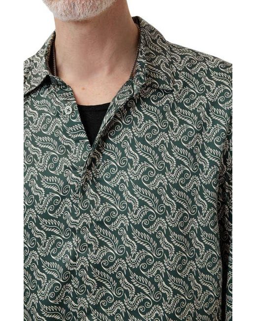John Varvatos Gray Rodney Hidden Placket Button-Up Shirt for men