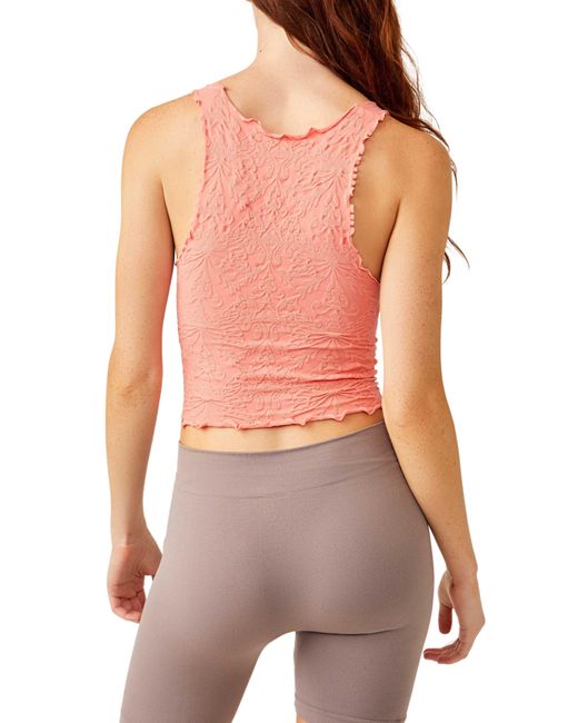 Free People Orange Intimately Fp Here For You Racerback Crop Tank