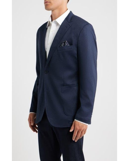 Johnston & Murphy Blue Xc Flex Microcheck Knit Sport Coat for men