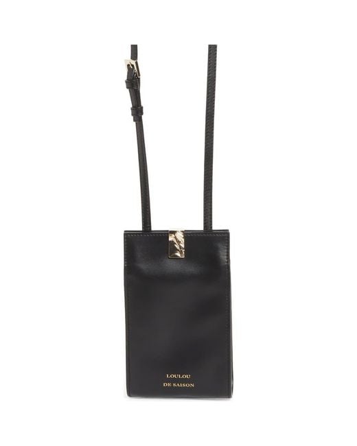 Loulou de Saison Black Mini Neri Leather Crossbody Bag