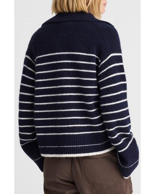 Madewell Blue Cloudsoft Polo Sweater