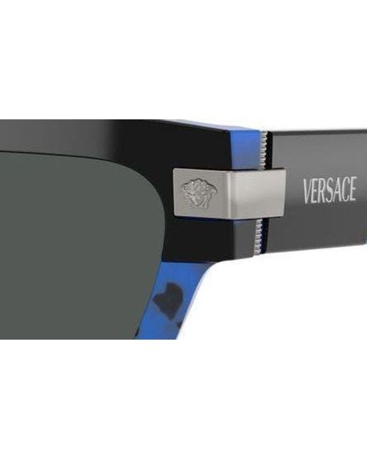 Versace Black 55mm Rectangular Sunglasses for men